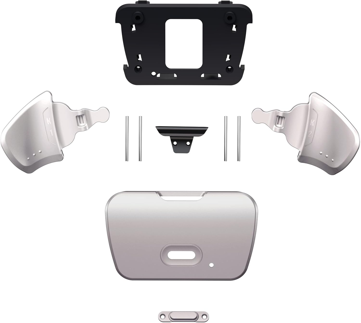 Silver Real Metal Buttons (RMB) Version K1 K2 Buttons Housing & Remap PCB Board for PS5 Controller Extremerate Rise Remap Kit &ndash; NOT Included the Controller, Flex Cables and Other Rise Accessories - Real Metal Black image number 2