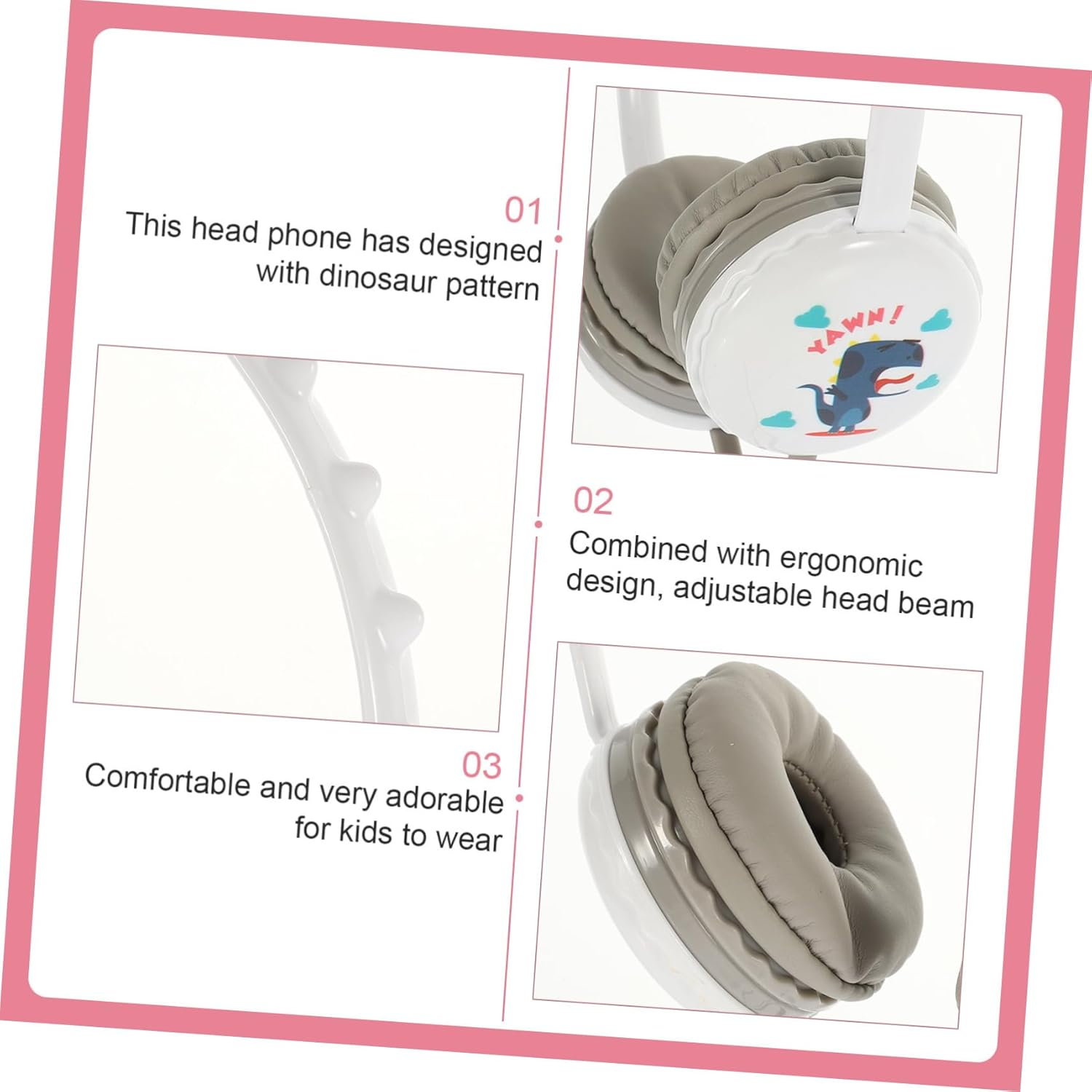 TEHAUX Boy Girl Headphones Lightweight over Ear Gaming Earphones Headphones Style image number 5