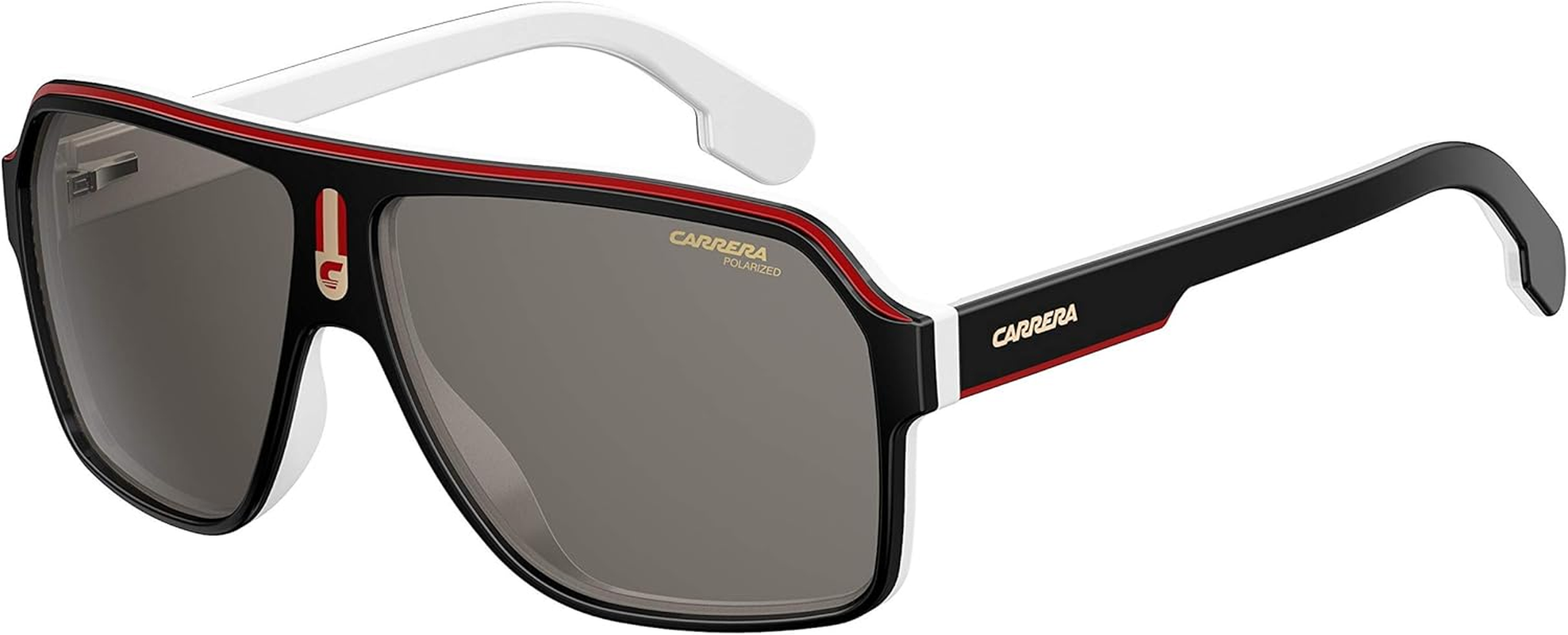 Carrera Men'S 1001/S Polarized Aviator Sunglasses, Black White, 62 Mm