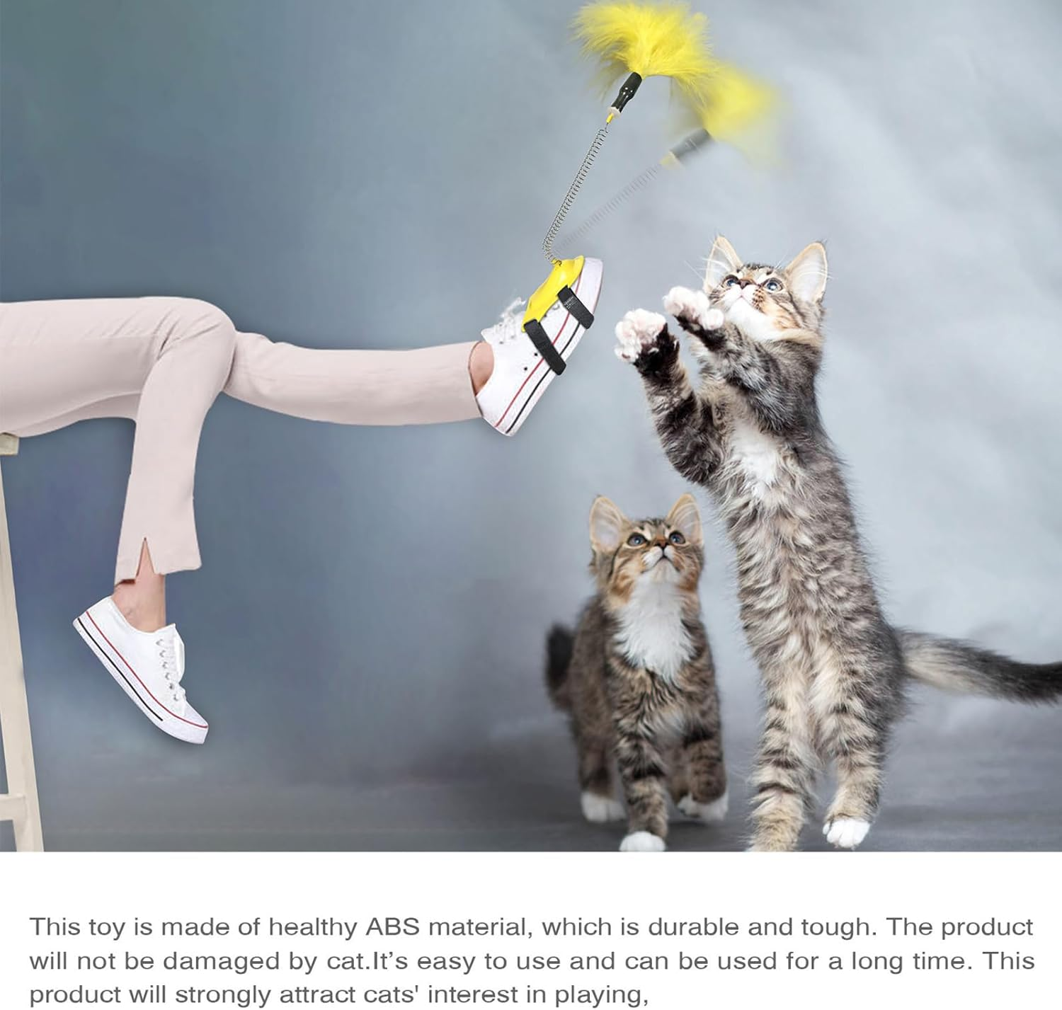 Cat Feather Collar Toys, Interactive Cat Toys for Indoor Cats Teasing Wand Collar Funny Cat Toy,Suitable for Old Kittens and Kittens to Exercise/441 image number 1