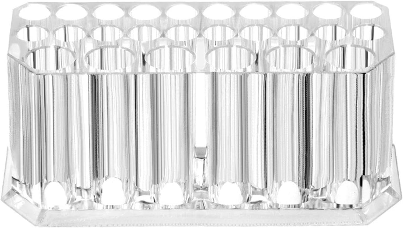 Cosmetic Beauty Pencils Display Container, 26 Holes, Makeup Brush Holder, Clear Acrylic Lip Liner Organizer