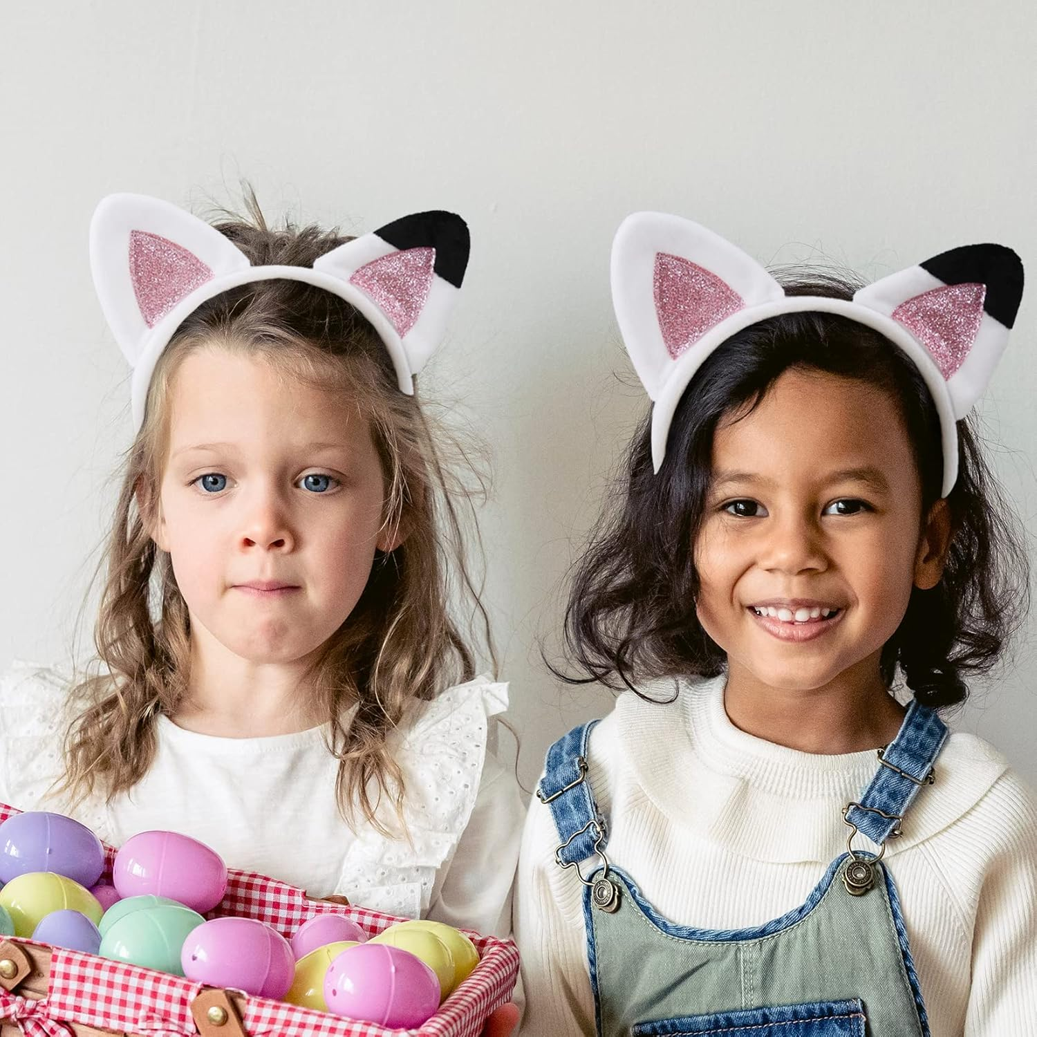 Creatoy Cat Ears Headbands for Kids Toddler Halloween Headband Glitter Hairband Accessories Birthday Party Supplies image number 2