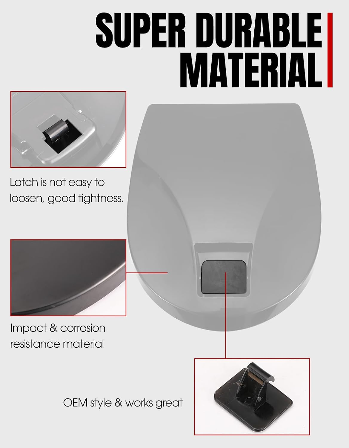 A & UTV PRO Glove Box Door Latch Kit for 1998-2011 Sea Doo GTI GTS GTX LRV RXT Wake Seadoo Accessories, Replace OEM # 269500258, 269500441, 269500553,Black image number 1