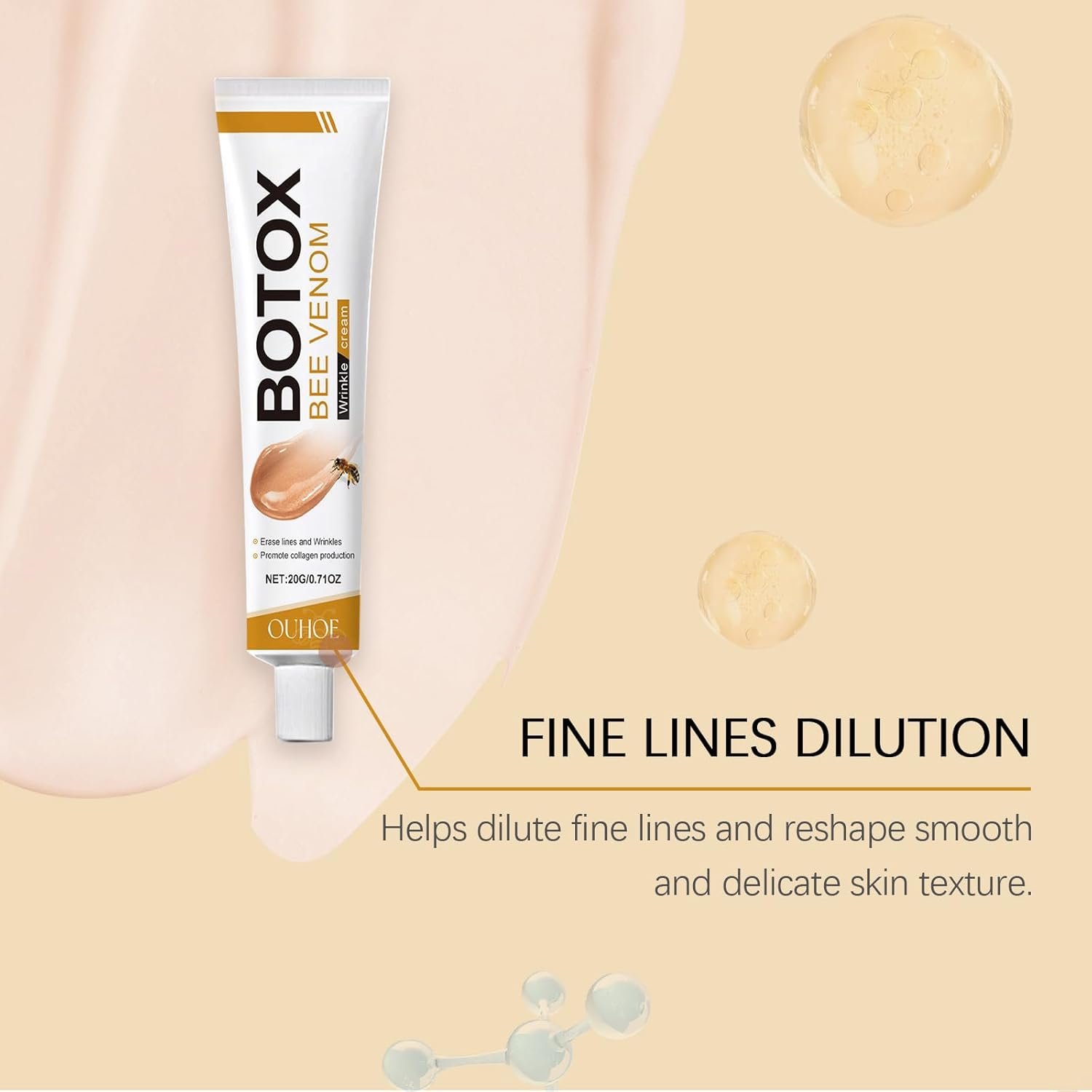 Botox Bee Venom Cream Australia，2Pcs Facial Skin Care Products，Wrinkle Removal & Firming, Moisturizing, Lifting & Recovery for All Skin Types image number 3