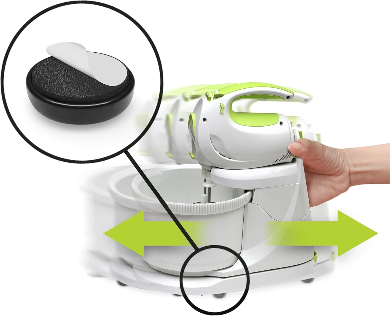 Slipstick Gorillaglides Kitchen Appliance Sliders (24 X 19Mm round Glides) Self Adhesive Countertop Appliance Sliders Provide Easy Sliding and Saves Space on Counters image number 2