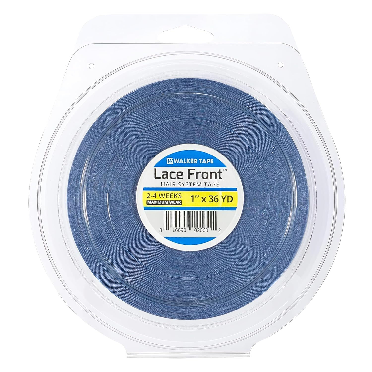 Walker Lace Front Support (Blue Liner Tape) Double Sided Adhesive Hair System Tape Full Roll for Wigs & Toupee (1 Inch X 36 Yards)- Transparent image number 3
