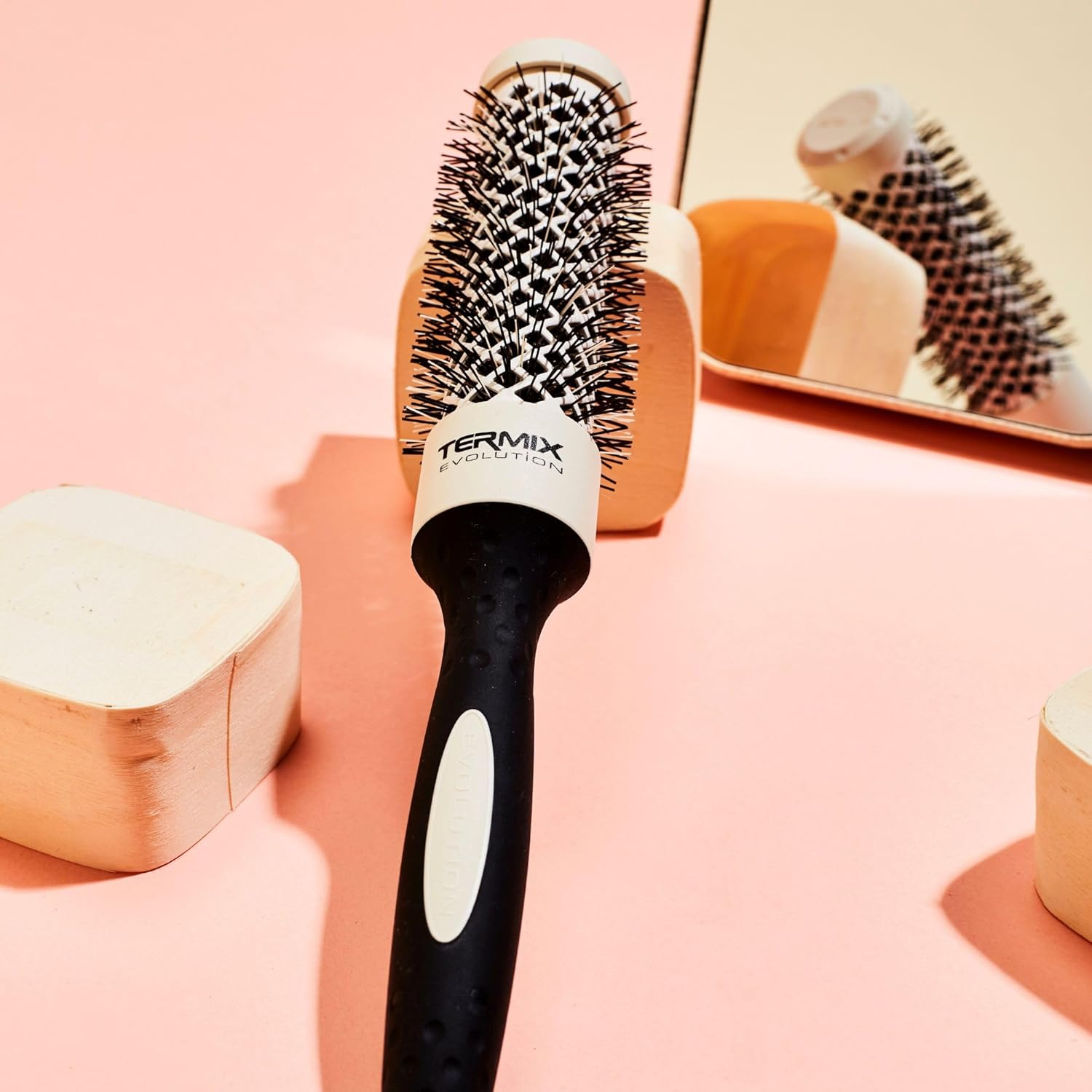 Termix Evolution Soft Professional Thermal round Hair Brush with Ceramic Tube for Salon, Special Brush for Fine Hair, Non-Stick Tube, Set of 5 Brushes image number 5