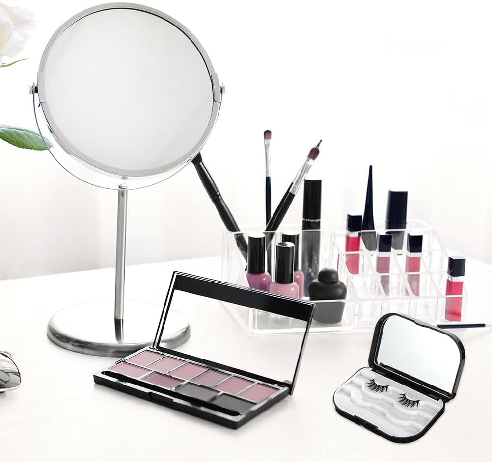 NOLITOY False Eyelashes Storage Box, 2Pcs Eyelash Container Cases Display Holder Box Makeup Organiser for Travel Cosmetic Storage Lightweight and Portable Eyelash Holders image number 4