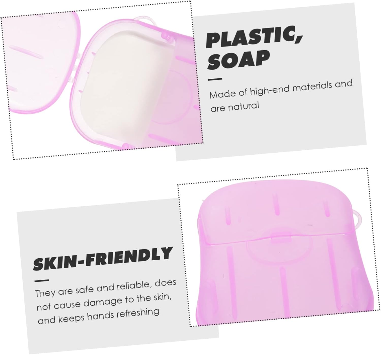 Alipis Pack Portable Travel Soap Sheets Hand Cleaning Soap Slices for Camping Hiking Business Trips image number 5