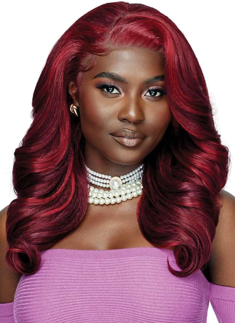 Outre Lace Front Wig - Perfect Hair Line 13X4 - Swoop Series - Swoop 2 (JET BLACK 1) image number 1