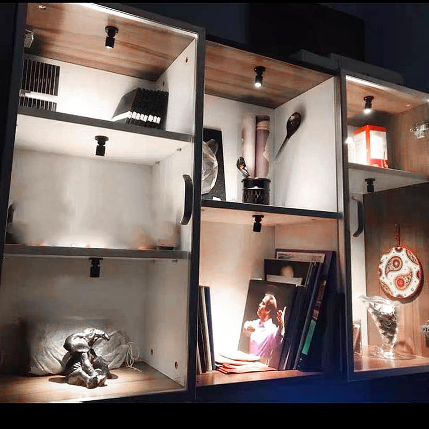 Mini LED Spot Lights, Multifunction Spotlight, USB Powered, Easy Installation, Adjustable, Black, Netural Light image number 6