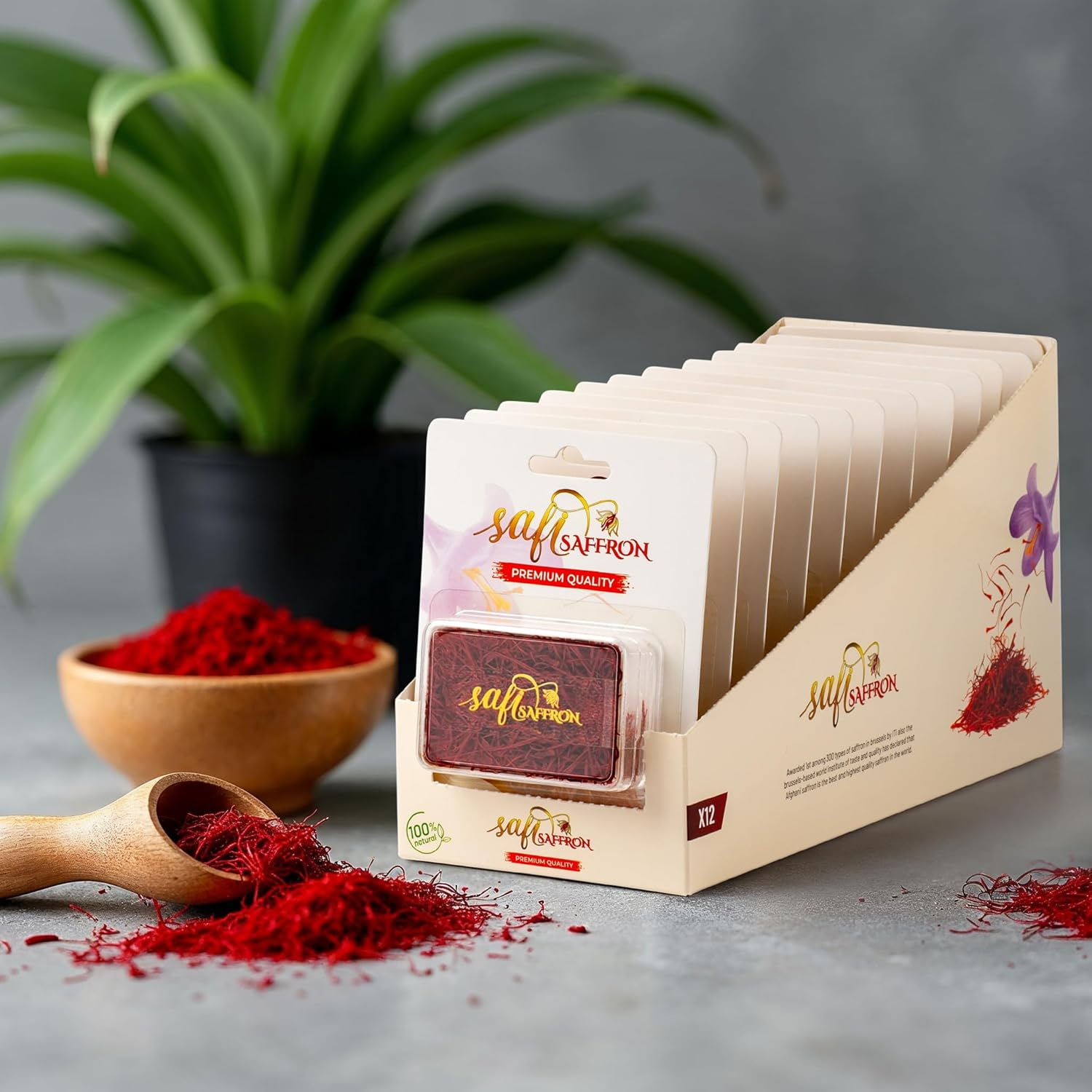 Premium Quality Saffron Threads | Awarded among 300 Types of Saffron | 100% Pure & Grade A+ | All Natural Red Saffron, Zafran, Azafran, Kesar | Superior Saffron Spice for Paella, Tea, Any Foods (1 Gram) image number 3