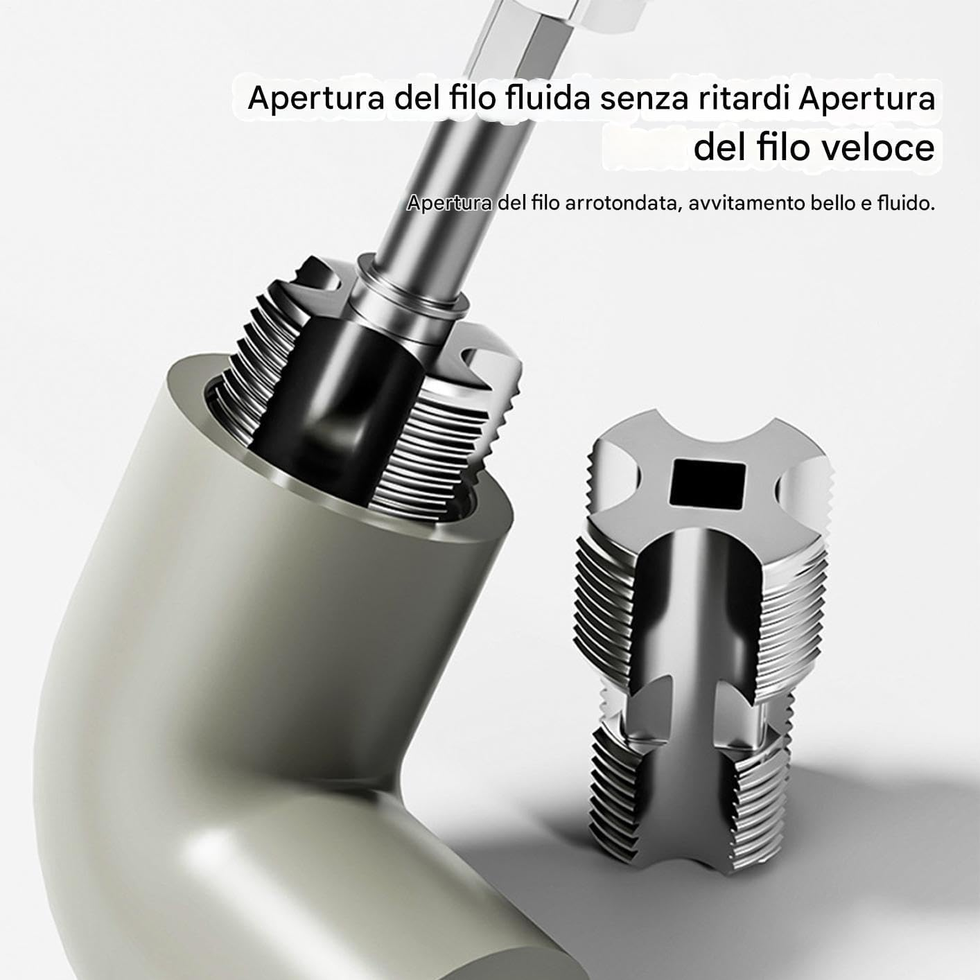 Threwer Tool, Hose Threading Kit | Hydraulic Maintenance Set | Professional Automotive and Industrial Hydraulic Hose Threading Tool Set image number 2