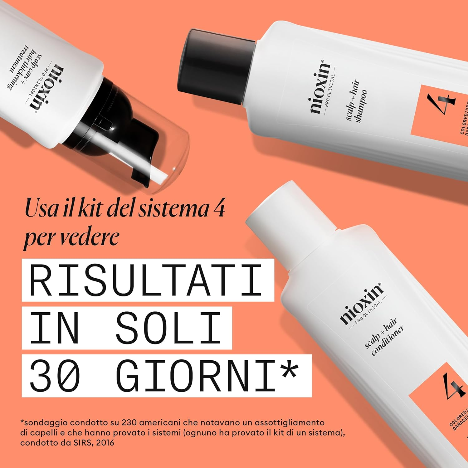 Nioxin System 4 Scalp plus Hair Thickening Conditioner for Damaged Hair with Progressed Thinning, 1000 Ml image number 3