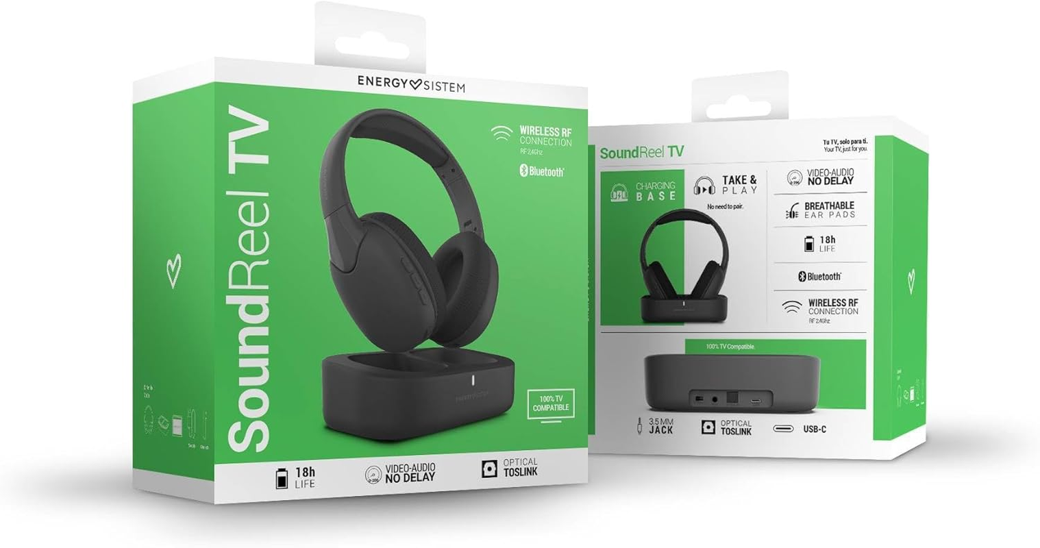 Energy Sistem TV Headphones with Charging Station and RF Connector image number 1