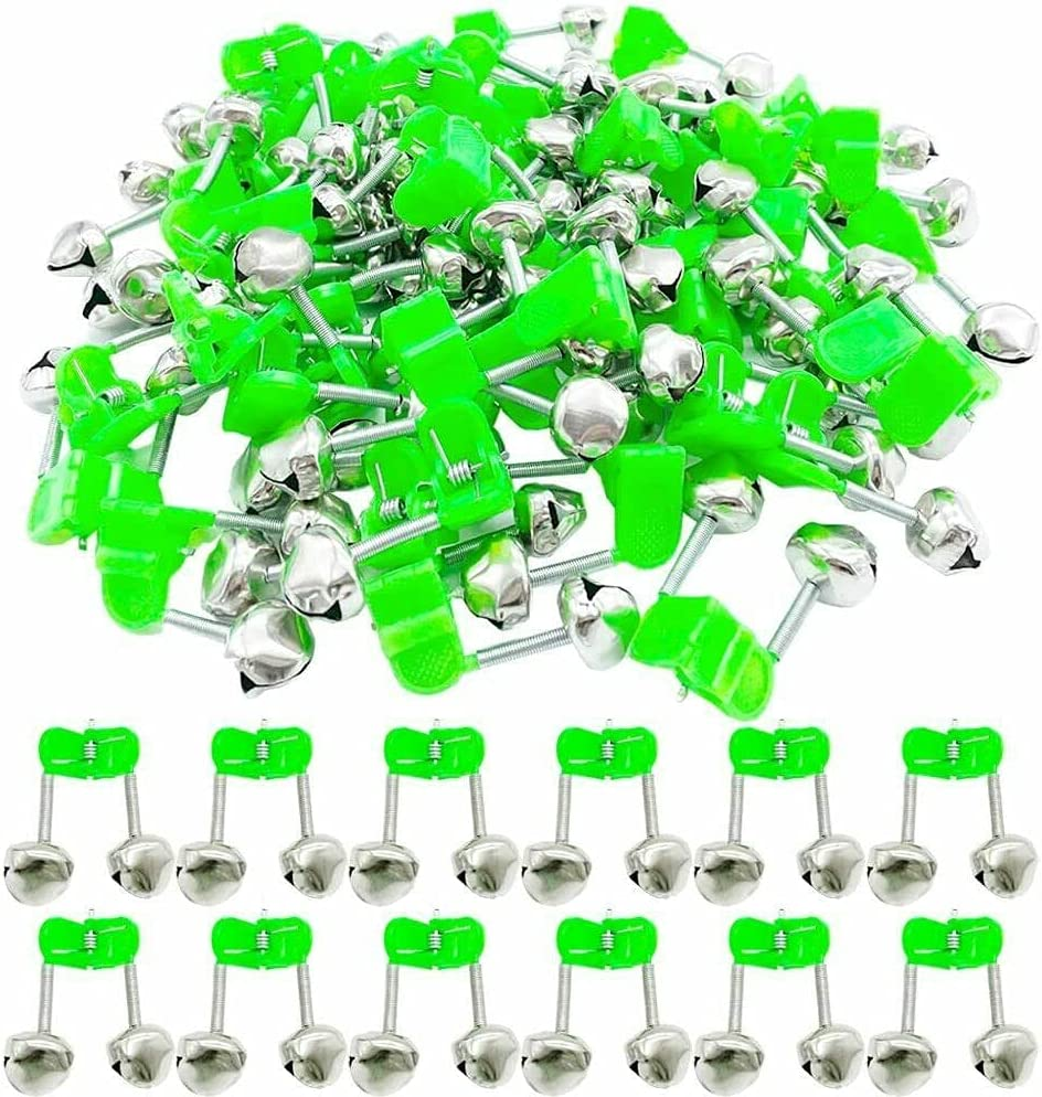 30 Pcs Plastic Fish Rod Bell,Fishing Bells Clips,Fish Bite Alarms Ring Dual Alert image number 2