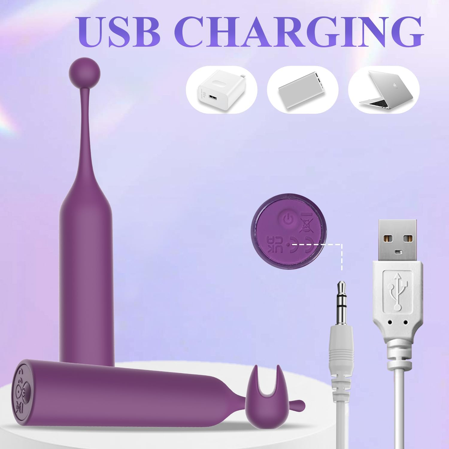 Clitoral Vibrator, Sex Stimulator Toy for Women Pleasure, Precision Targeted Nipple Mini Clit Bullet Vibrator with 10 Powerful Vibrations, Rechargeable Quiet Female Adult Toy for Advance Players image number 1