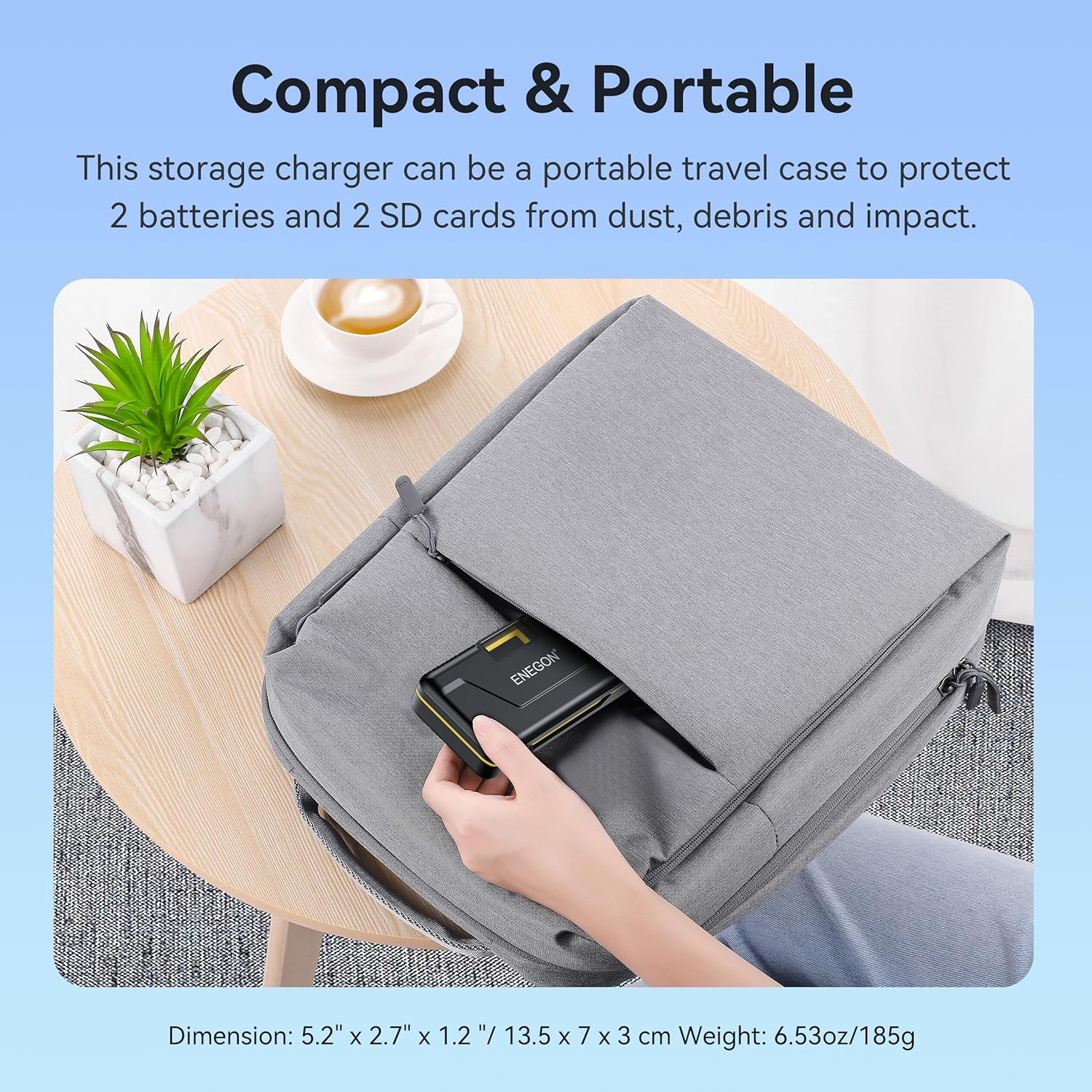 ENEGON EN-EL14 20W Dual Battery Storage Fast Charger Set (2X 1680Mah) Compatible with Nikon D3100, D3200, D3300, D3400, D3500, D5100, D5200, D5300, D5500, D5600, LCD Display image number 2