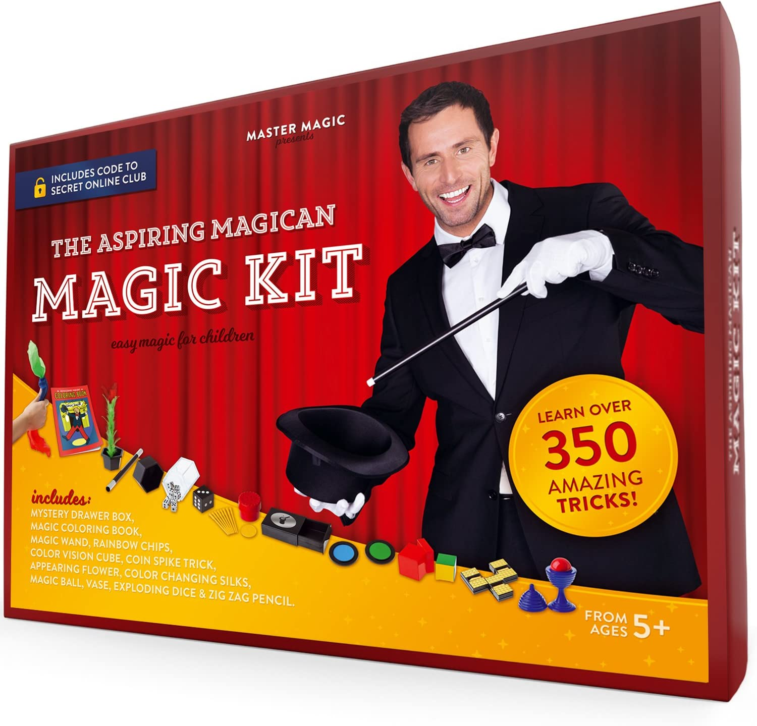 Mastermagic Magic Kit - Easy Magic Tricks for Children - Learn over 350 Spectacular Tricks with This Magic Set - Ideal for Beginners and Kids of All Ages! image number 2