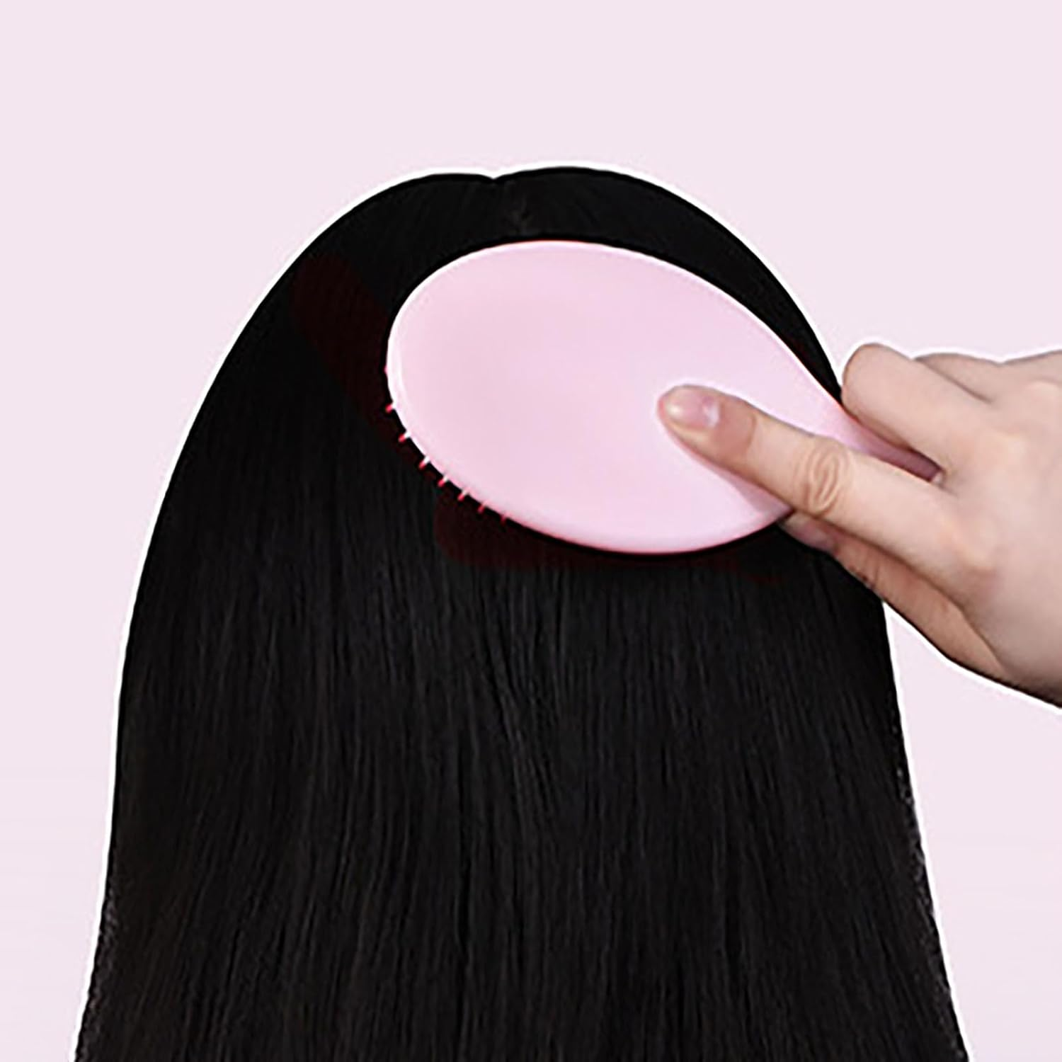 1PC Anti-Static Hair Brush Soft Bristle Hairbrushes Professional Detangle Natural Bristle Cushion Brush Comb for Long Thick Wavy Hair image number 1