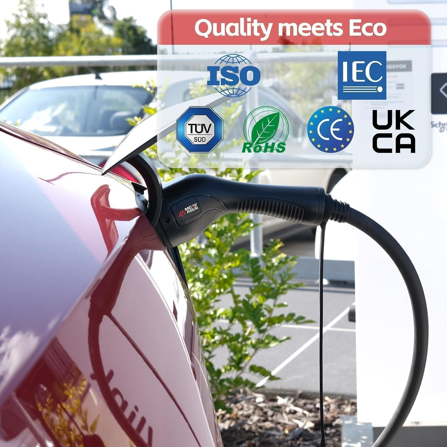 MCEVKELN Type 2 to Type 2 EV Charging Cable 7Kw 7M - Electric Vehicle Charger| 1 Phase | 32A | 7M TPU Cable Compatible with Tesla/Byd/Bmw/Mg/Kia image number 2