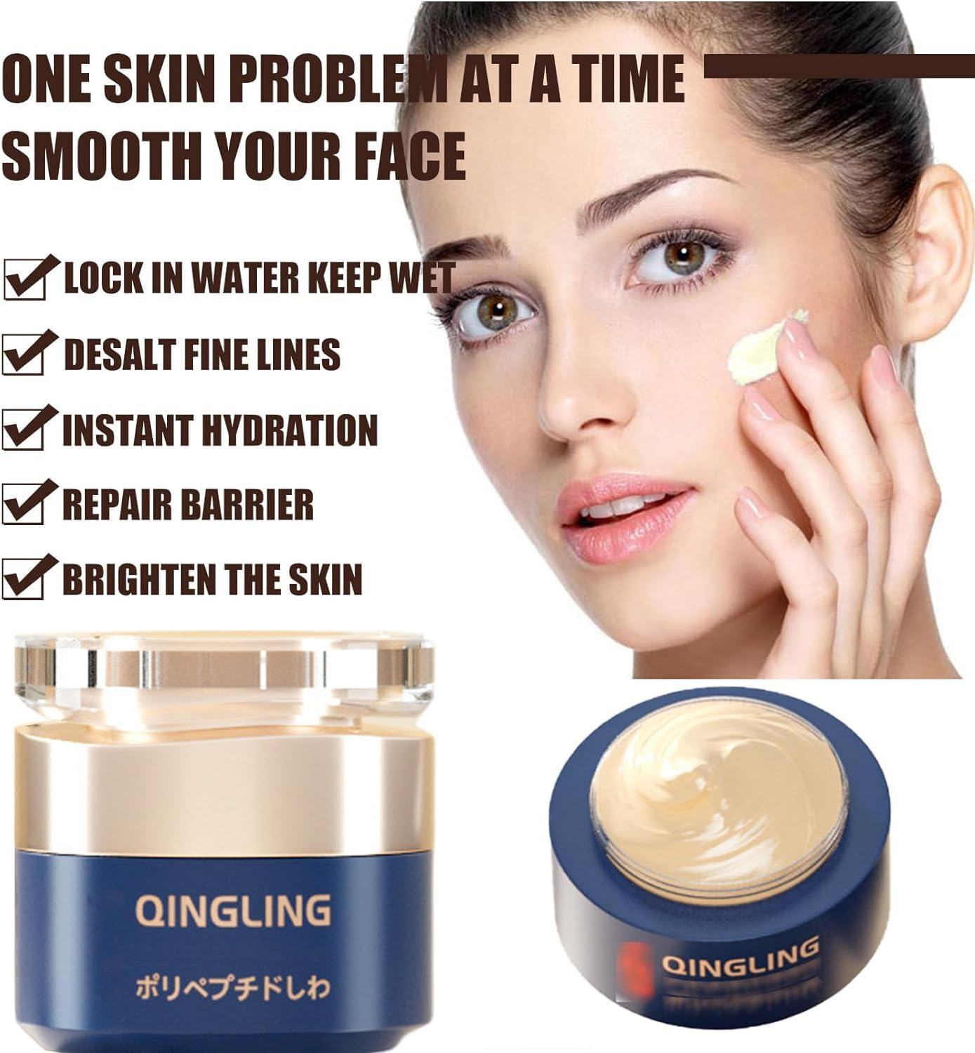 Qingling Firming Anti-Aging Treatment Cream, Japanese Qingling Anti-Aging Wrinkle Firming Cream,Qingling Facial Moisturizing Treatment Cream,Wrinkle Smoothing Cream - 3Pcs image number 4