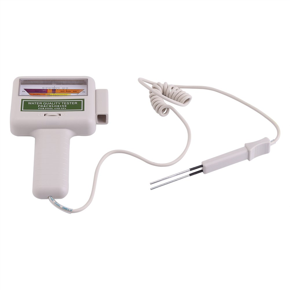 Chlorine Tester, Chlorine Level & PH Tester Meter for Swimming Pool Spa Drinking Water Water Quality Analysis Monitor image number 2