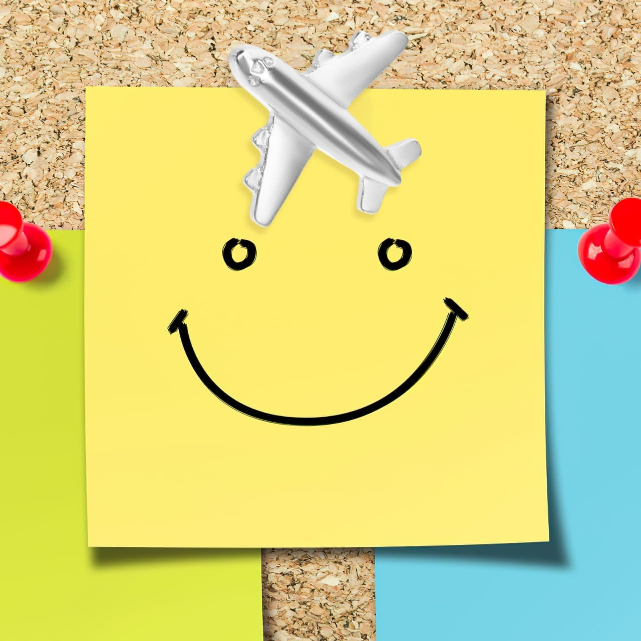 Airplane Thumbtacks 60Pcs Airpane Push Pins Thumb Tacks Decorative Push Pin Paper Photo Memo Document Tack Postcard Drawing Cork Board Bulletin Board Decorative Pushpins image number 1