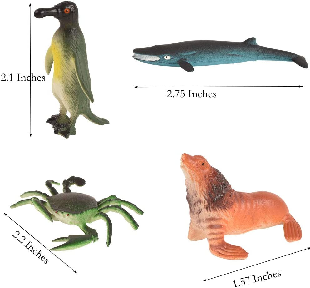 BOHS Assorted Sealife Creature Figures - Marine Ocean Sea Fish Animals Toys image number 2
