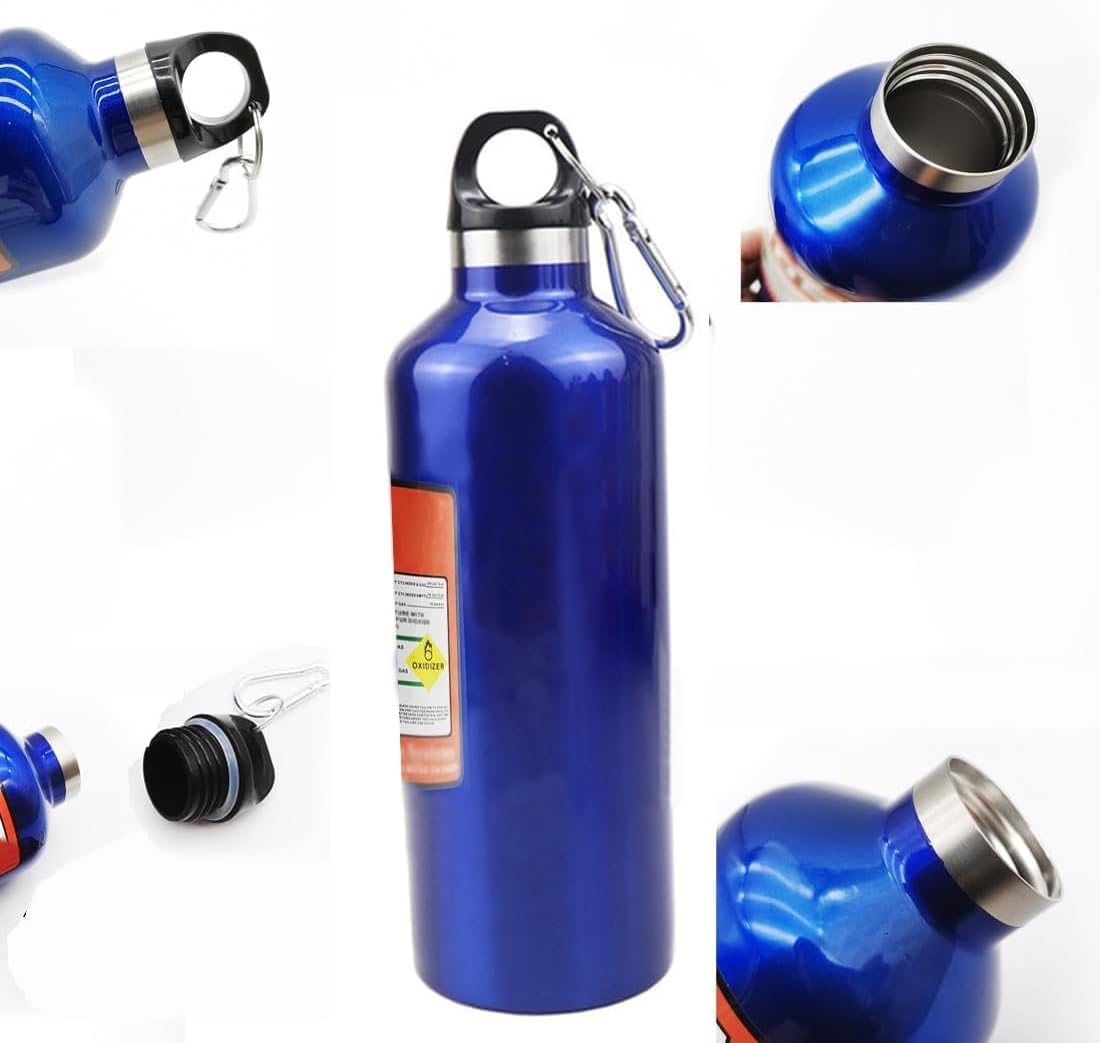 NOS Sports Water Bottle with Hook, 500 Ml, Sports Bottle, NOS Water Bottle Made of Bpa-Free, Outdoor Activities, Car, Food, Rustproof Water Bottle for Children, School, Sports, Bike, Fitness (Blue) image number 4