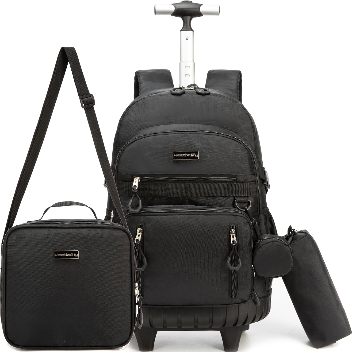 Meetbelify Rolling Backpack for Girls Boys Backpacks with Wheels Kids Carry on Luggage for Girls Boys