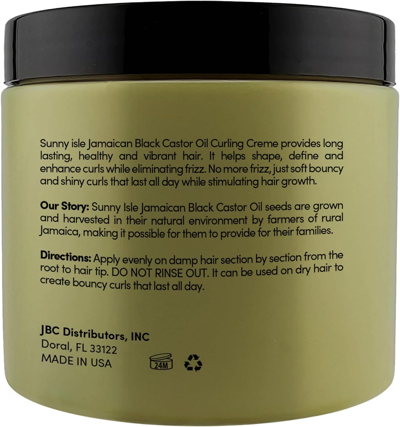 Sunny Isle Jamaican Black Castor Oil Shea Coconut Curling Cream 16OZ image number 1