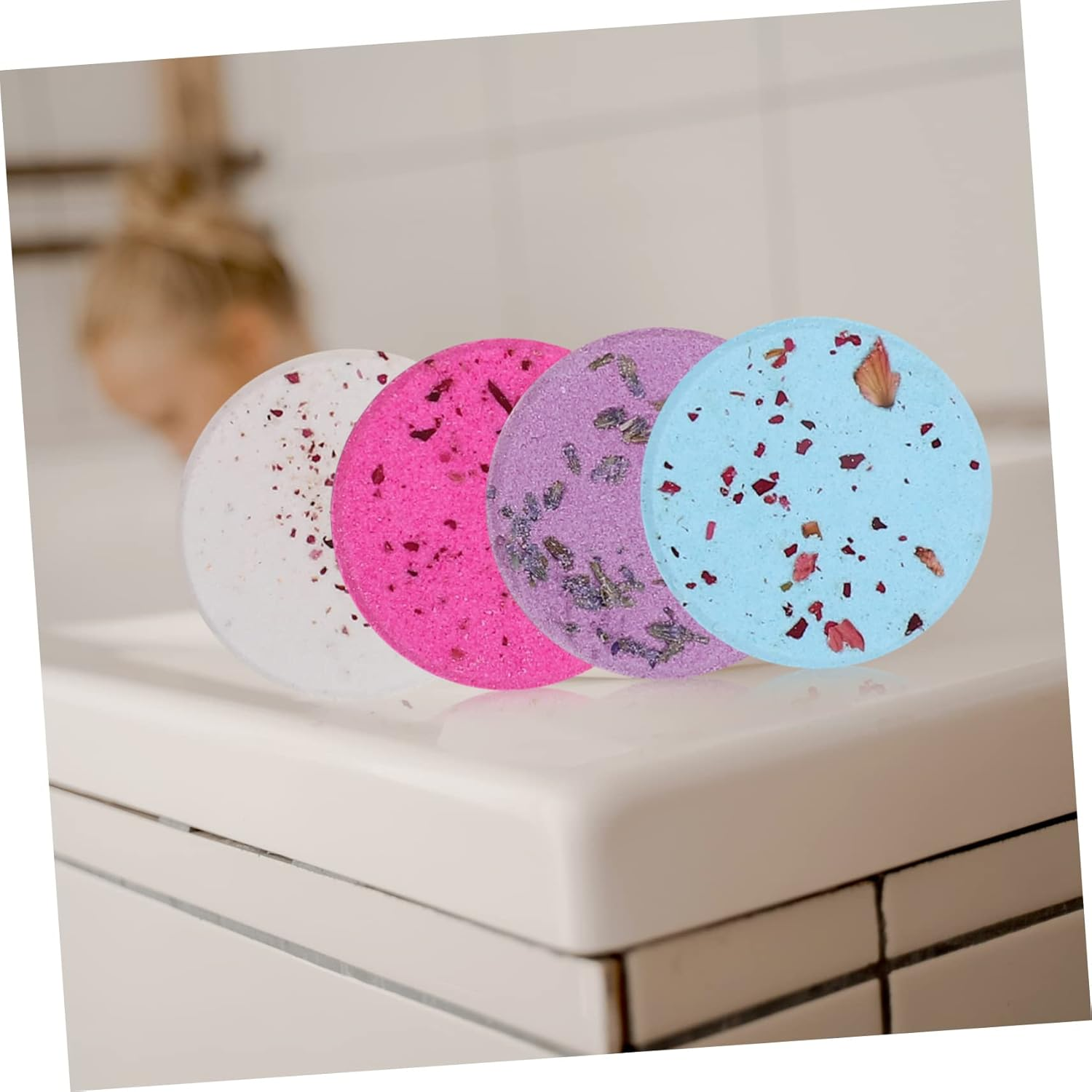 OHPHCALL 8Pcs Natural Essential Oil Shower Tablets for Relaxation Aromatherapy Steamers Kit Pampering Bath Supplies For image number 1