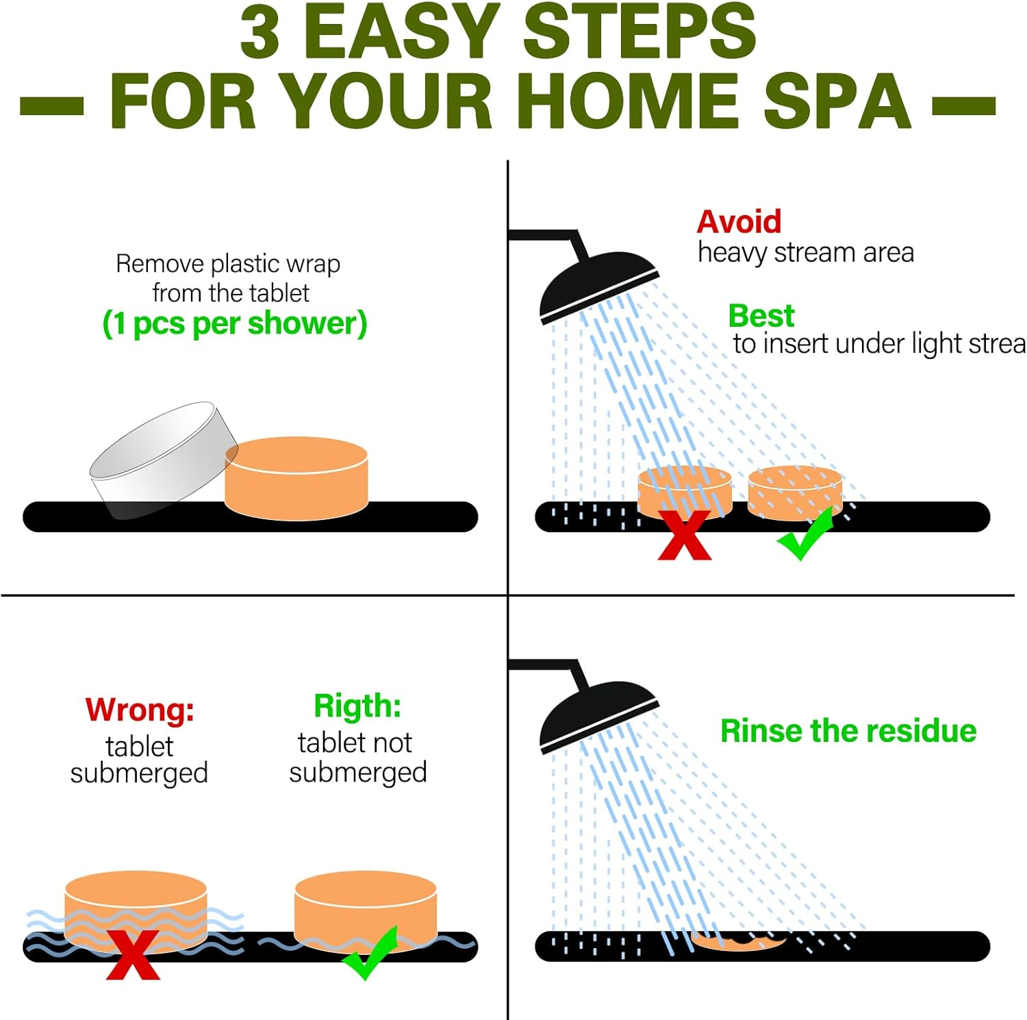 EDIMENS 6Pcs Shower Steamers Aromatherapy, Stress Relief Shower Bombs Gift, Mothers Day Gift, Self Care & Relaxation for Mom，Christmas, Birthday, Valentines Day Gifts for Women image number 2