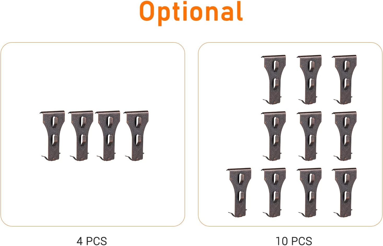 QIUNI 10 PCS Outdoor Hanging Hooks for 60-70Mm Brick Height - No Drilling Sliding Hanger Clips for Festival Birthday Decoration image number 4