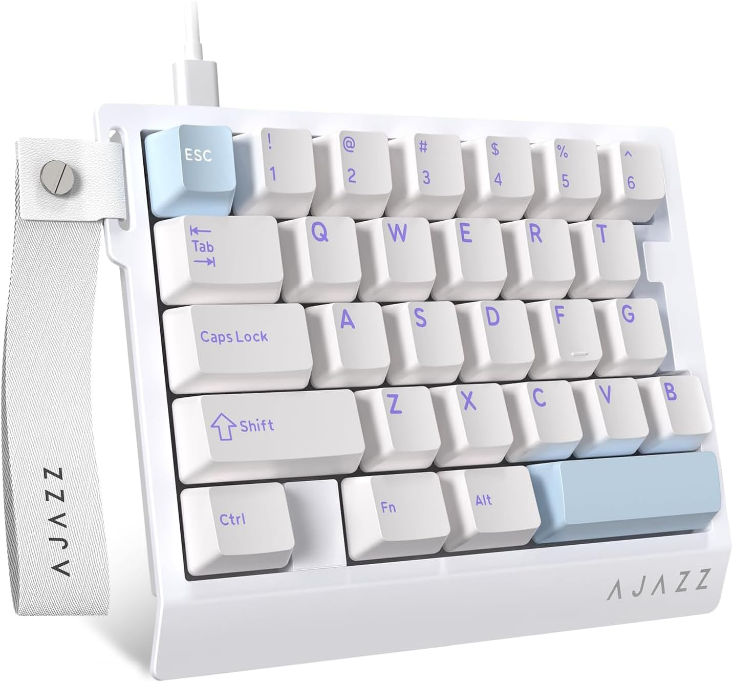 A.JAZZ AK029 Wired One-Handed RGB Gaming Keyboard,29-Key Layout with Magnetic Switch 8Khz Polling Rate,Hotswap Custom Mechanical Keyboard Adjustable Actuation,Esports-Grade Gasket Keypad for Gamer