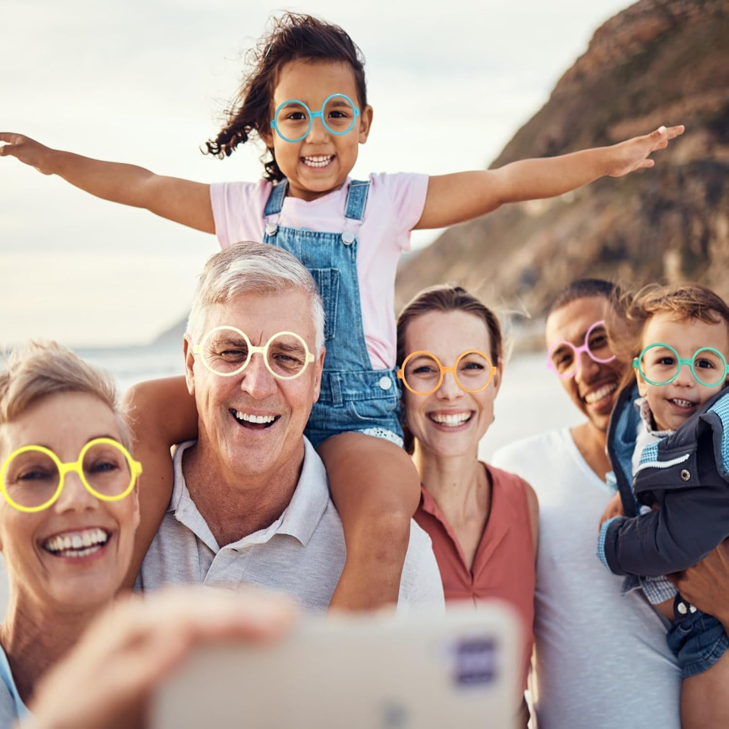 6Pcs Kids Children Plastic Wizard Glasses No Lenses Glasses for Kids Lensless Dressup Glasses round Novelty Glasses Wizard round Glasses Frame for Kids Adult Fancy Dress Costume Cosplay Party image number 1