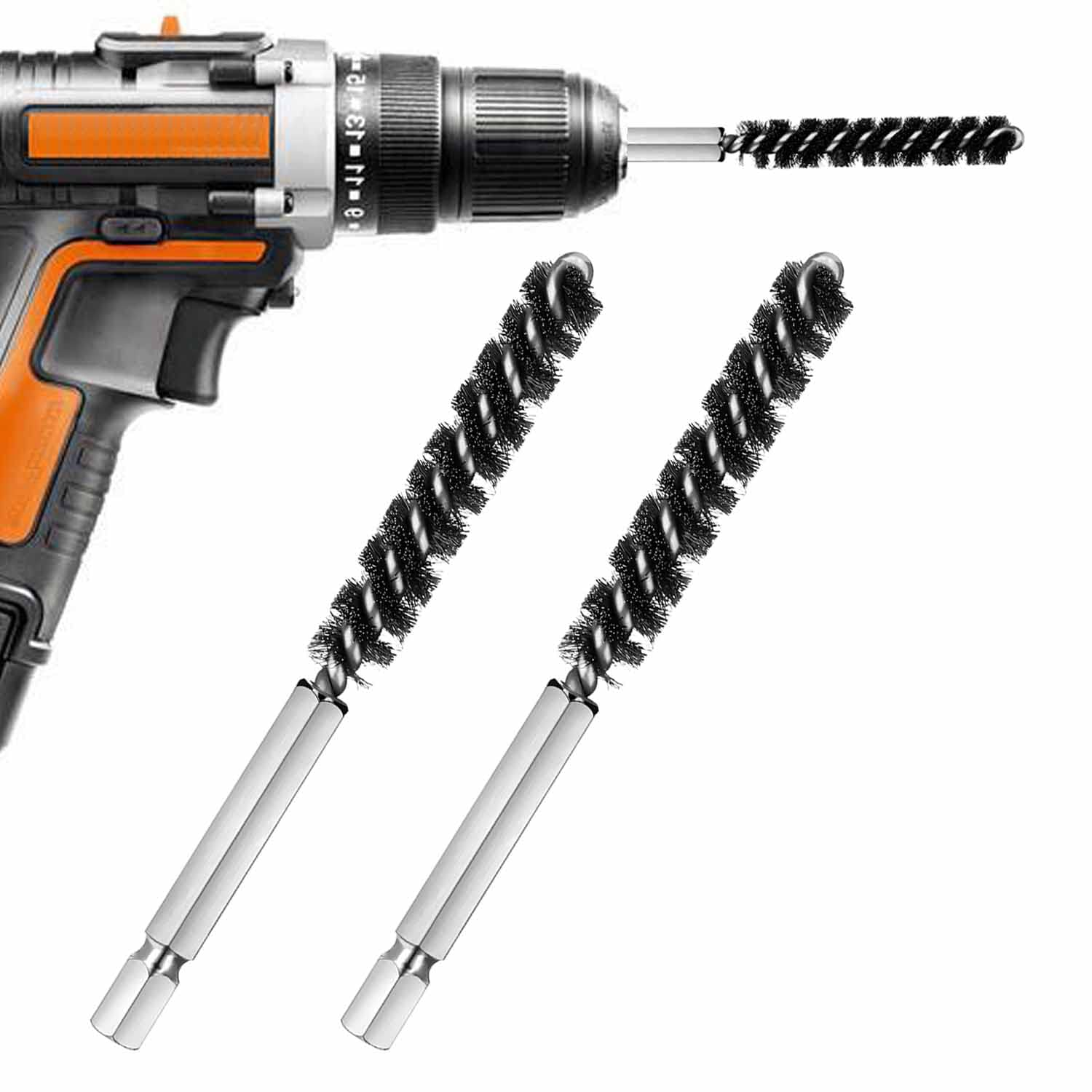 Sazoemao 2 Pack Stainless Steel Crimped Wire Golf Club Head Hosel Brushes, 0.35 Inch Diameter, 3.15 Inch Long, Fits Wood & Iron Hosels image number 4