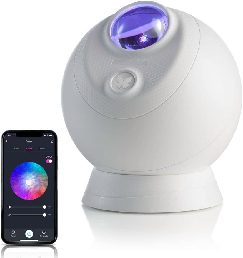 Blisslights Sky Lite Evolve - Galaxy Projector, Space Projector, LED Nebula Lighting, Wifi App, for Relaxation, Gaming Room, Home Theater, and Bedroom Night Light Gift (Nebula Cloud Only)