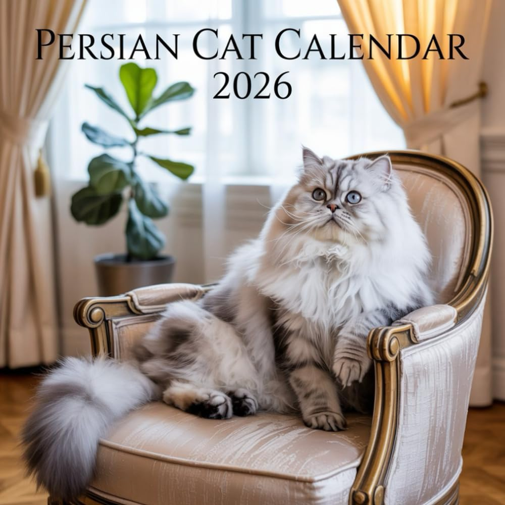 Persian Cat Calendar 2026: 12 Months of Cats from Jan 2026 to Dec 2026