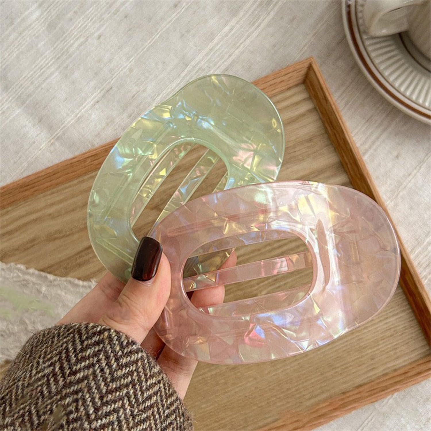 4 Colourful Clips French Flat Hair Bands Essential Accessories for Fashion Women Hair Clips at the Back of Head