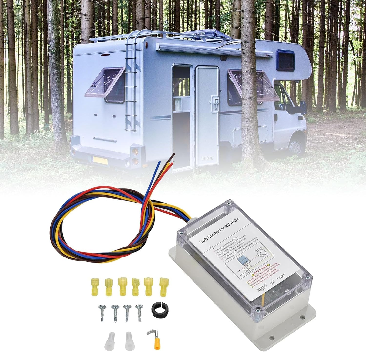 Qcchieus Air Conditioner Soft Start Kit RV AC Soft Start Kit Reduce Startup Current with Generator for Van Auto Campers image number 6