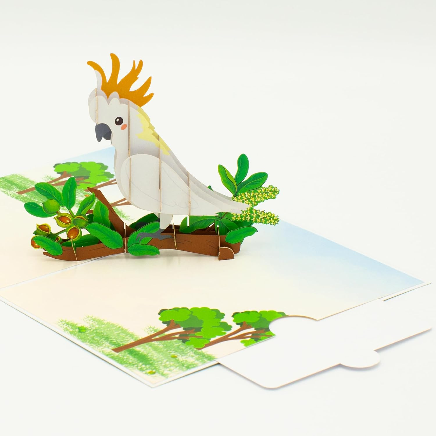 Cockatoo & Macadamia 3D Pop up Card, Australia Theme, Birthday Occasion image number 3