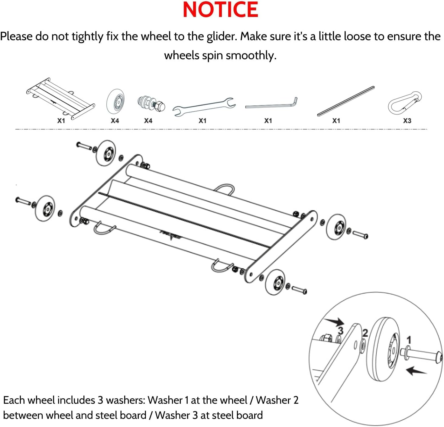Yes4All Glute Ham Glider, Exercise Wheels for Home Gym Fitness image number 6
