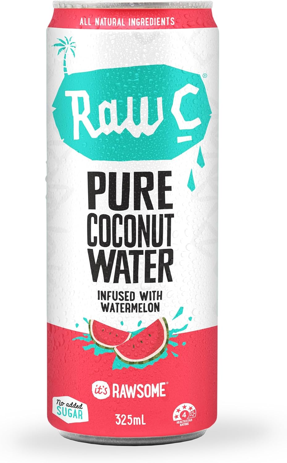 Raw C Coconut Water Infused with Watermelon 325 Ml (Pack of 12) image number 1