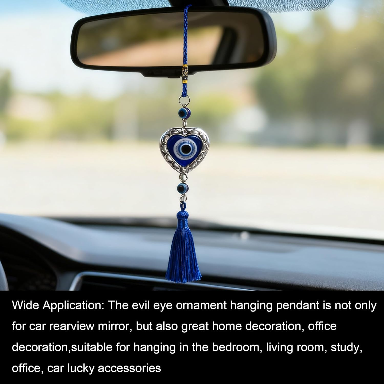 2Pcs Evil Eye Pendants, Lucky Evil Eye Protection Car Decor,Car Hanging Accessories, Office Doors and Windows Home Decoration, Interesting Gifts image number 1