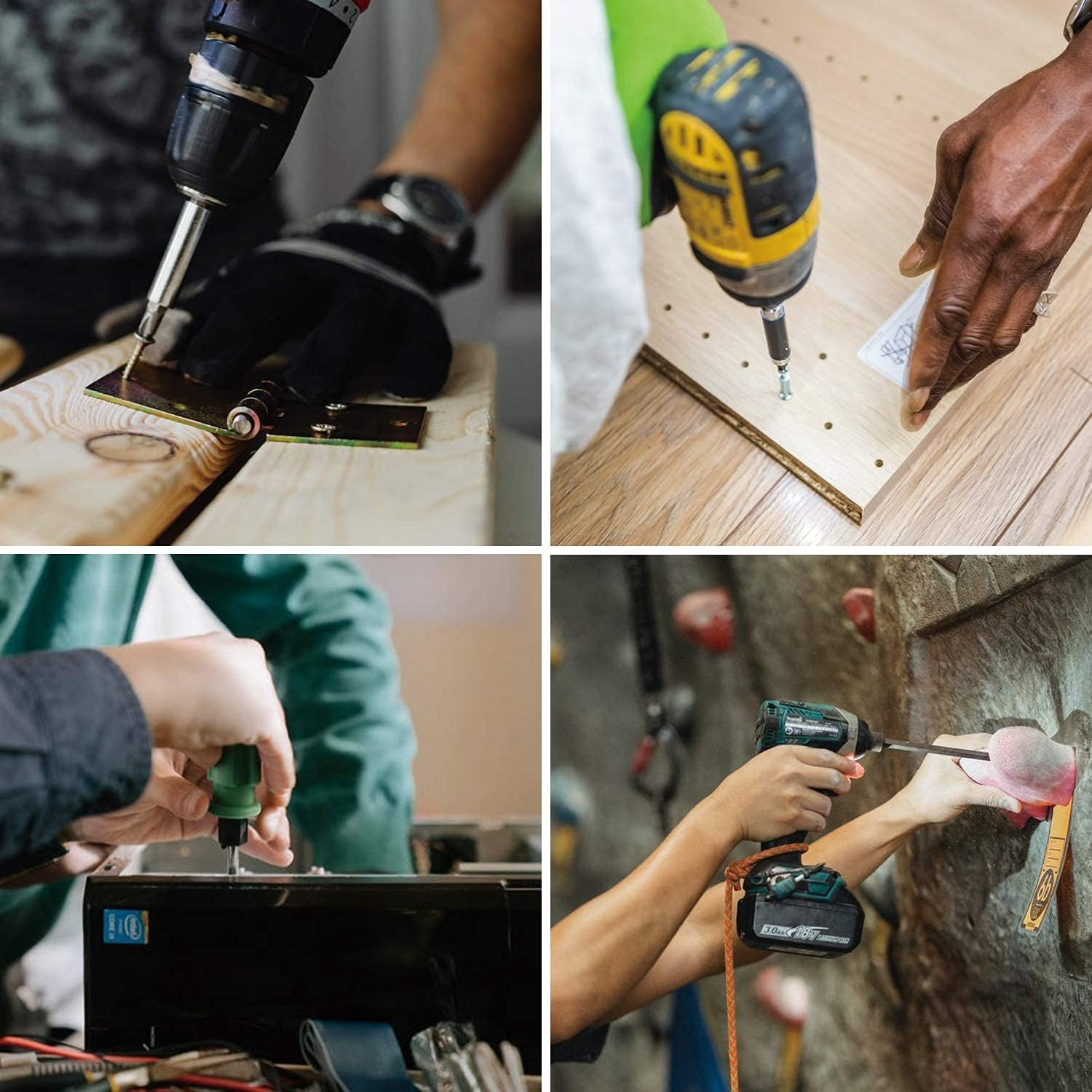 VESTTIO Long Screwdriver Bit Set Slotted SL3 SL4 SL5 SL6 Phillips PH1 PH2 10PCS 1/4 Inch Hex Shank 4 Inch/100 Mm Length S2 Steel with Magnetic for Power Screwdriver Drill Impact Driver image number 6