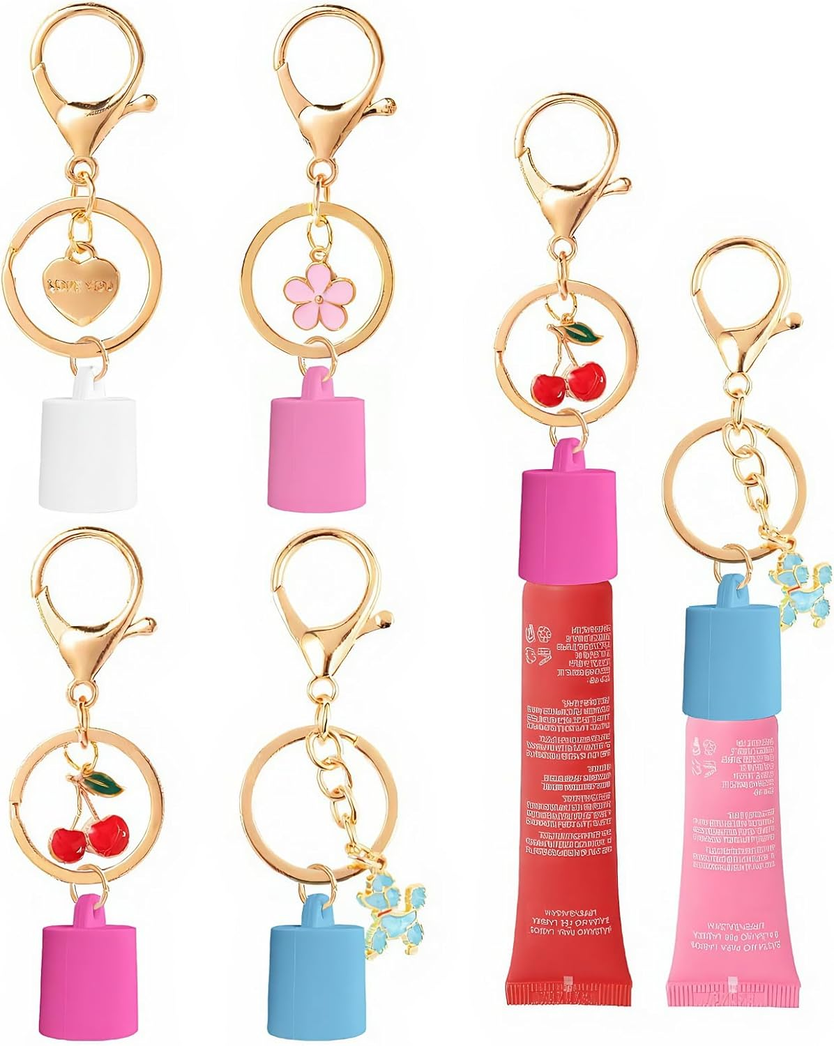 Lip Balm Cap Keychain Replacement (Compatible with Multiple 0.35-0.5Oz Tubes)- SZTTY image number 5