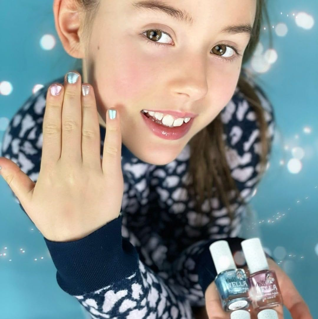 Miss Nella Magic Safari Glitter Nail Polish Set of 4: Pink, Red, Purple & Blue, Peel-Off Nail Polish Especially for Children, Peel-Off Formula, Non-Toxic, Water-Based and Odourless (Dino) image number 3