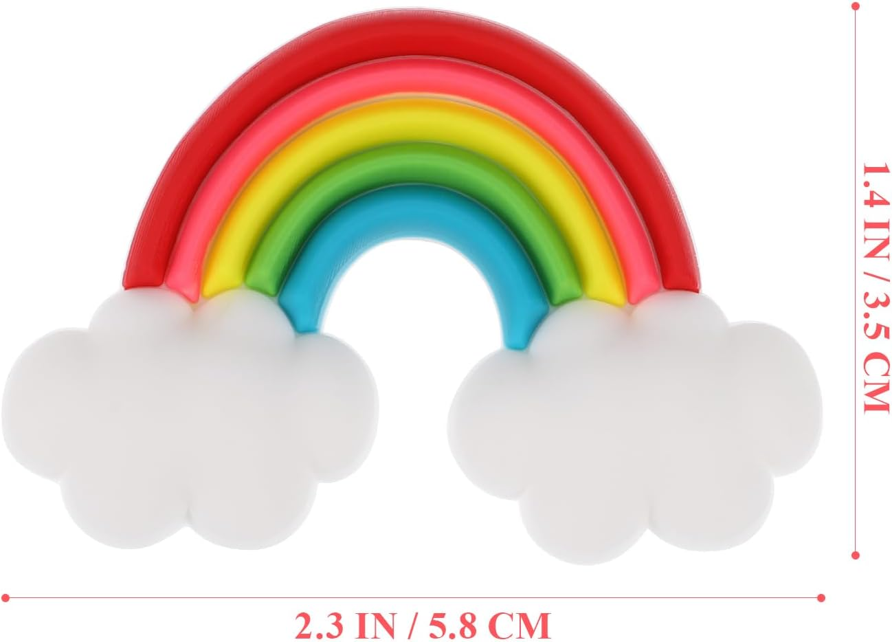 YARNOW 5Pcs Refrigerator Magnets Rainbow Shape - Colorful PVC Rubber Magnetic Stickers for Whiteboard, Fridge, Office, Home Decor image number 3